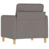 Vidaxl Armchair, Taupe, 60 Cm, Upholstered In Fabric