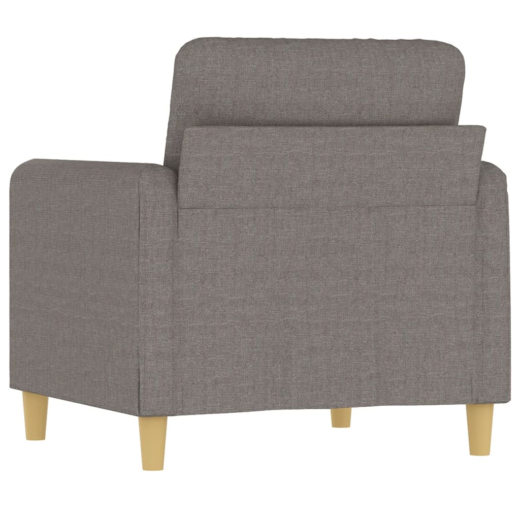 Vidaxl Armchair, Taupe, 60 Cm, Upholstered In Fabric
