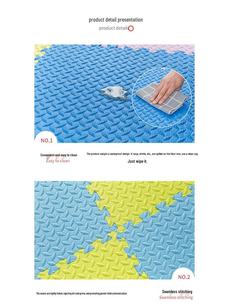 Foam Floor Mat: 30-60cm Non-Slip, Anti-Fall Splicing Mat for Children's Crawling