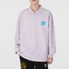 Puma Embroidered Vintage Sports Long Sleeve Polo Men Tops Purple 536075-17
