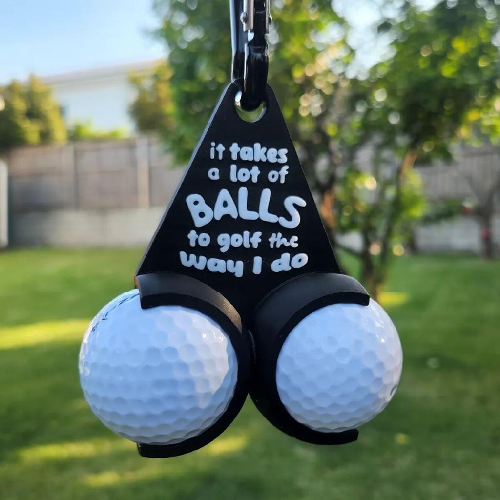 Funny Golf Ball Holder Golf Accessories Black 3D Printed Golf Tee Holder Sports Gift for Golfers Men 1pcs