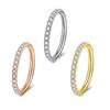 F136 Implantat-Grad Titan Nasenring Creole Mode CZ Zirkon Ohrringe CNC Nahtloser Ring Septum Helix Piercing Schmuck