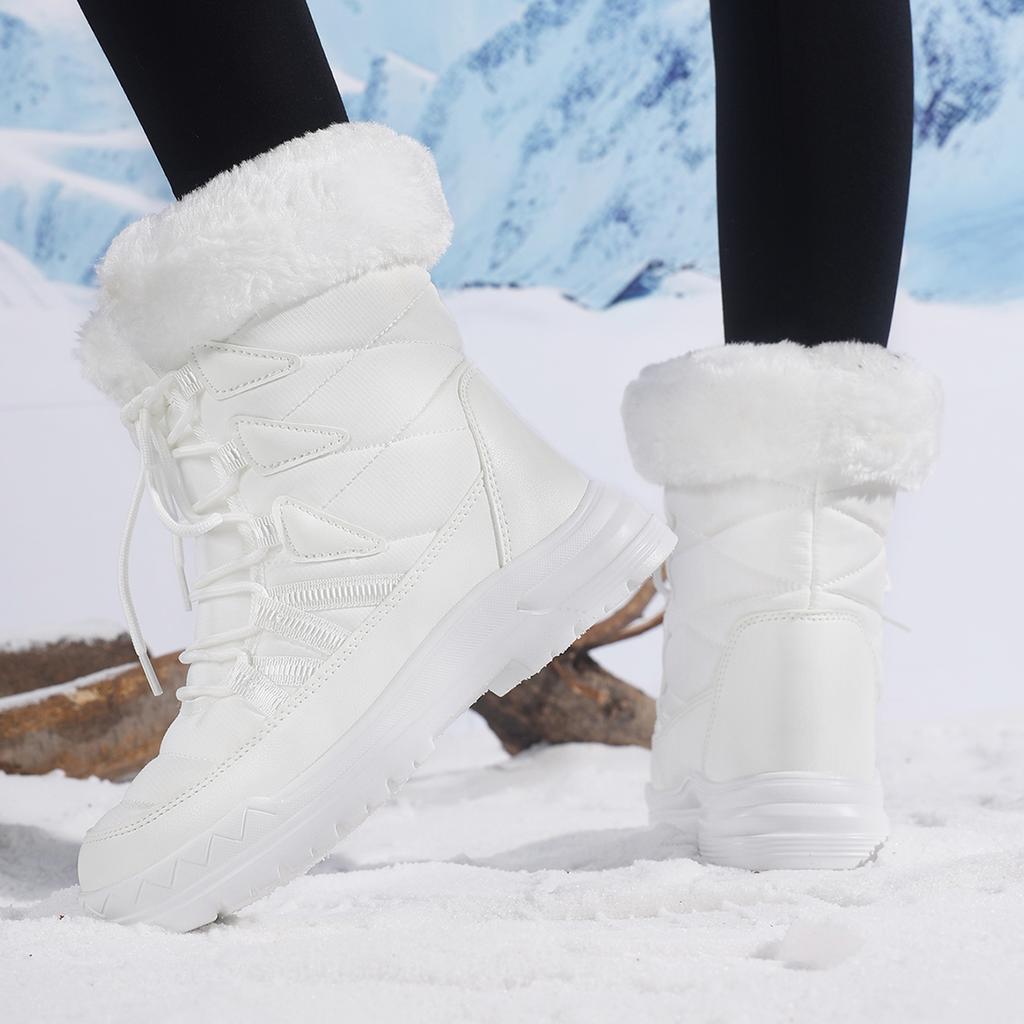 TUINANLE Women Warm Plush Boots Ladies Winter Ankle Boots Women Keep Warm Snow Shoes High Quality