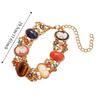 Resin Retro Enamel Bangle Flower Women's Hand Bracelet Light Luxury Baroque Bracelet  Women Girl