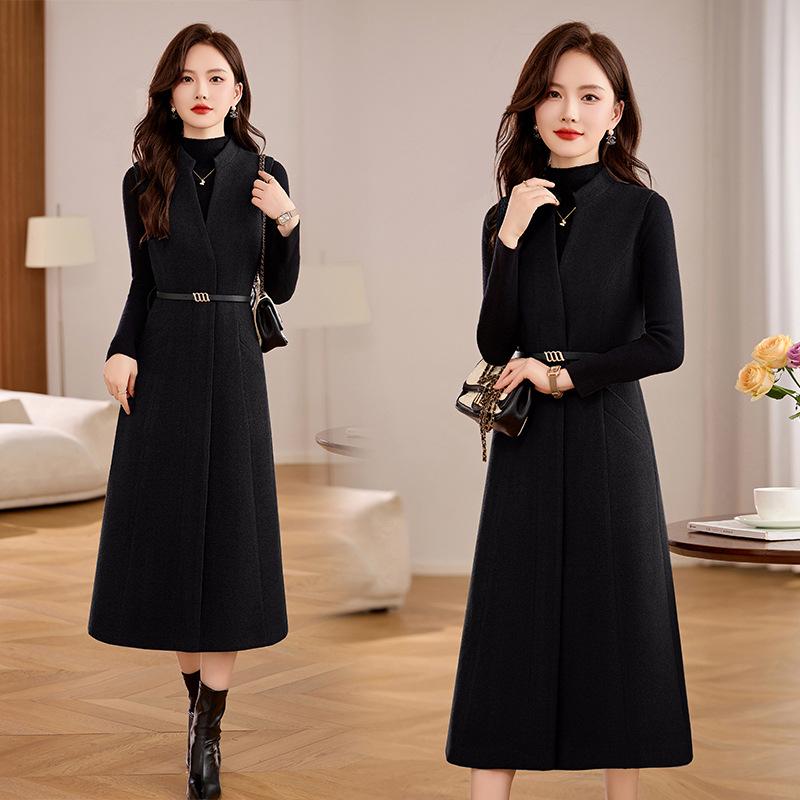 Women's 2025 Early Spring Knitted Vest & Long Dress Set XM235