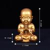 Baby Monk Statue Monk Buddha Idol Showpiece Figurine Gautam Buddha Statue for Car Dashboard Table Top Home Decoration (Baby Monk 4 Inch)