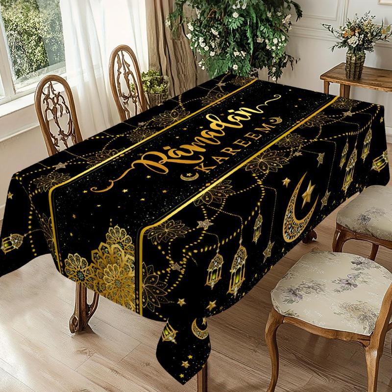 Ramadan Kareem Tablecloths Eid Mubarak Decoration for Home 2026 Islamic Muslim Party Supplies Ramadan Mubarak Eid Al Adha Gifts