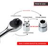 6pcs Universal Ratchet Wrench Socket Converter Sleeve Head Torque Adapter Combined CR-V Chrome Vanadium Steel 1/4" 1/2" 3/8"