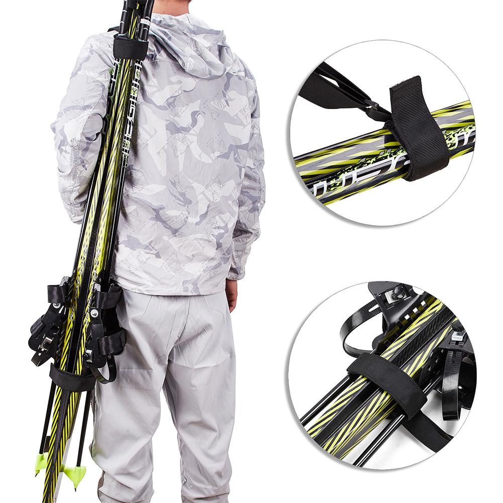 Cinghia per il Trasporto di Sci e Bastoncini Zaino Cinghia a Tracolla Cinghia a Spalla per Sci Imbracatura Cinghia in Nylon Accessori da Sci Per Sci su Neve Sci