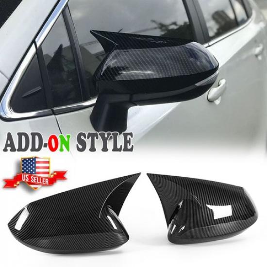 For Toyota Corolla Hatchback 2019-2022 Carbon Horn Rearview Side Mirror Cover 2X