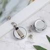 1pc Office Supplies Stationery Anti-Lost Clip Metal Key Ring Lanyards Retractable Badge Holder