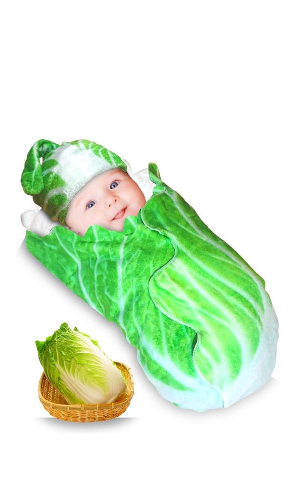 Edges42 Newborn Vegetable Summer Baby Carry Chinese Cabbage Nursing Cover Swaddle, Gauze, Blanket, Swaddle, (Chinese Cabbage)