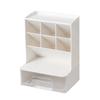 Desktop Storage Box Multi Compartments Pencil Sundry Holder with Drawer Plastic Stationery