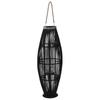 Day and Night - Day and Night Black Bamboo Hanging Candle Holder 95 Cm
