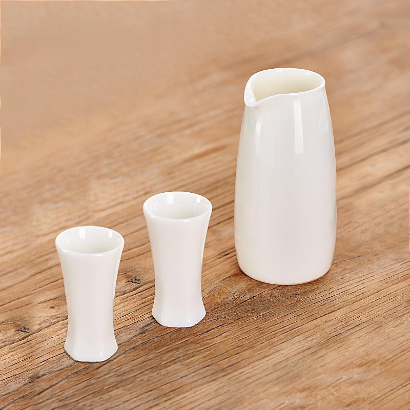 Biały Ceramiczny Zestaw do Wina Zestaw Kieliszków do Białego Wina z Tacą Kieliszek do Wódki Karafka Dozownik do Wina Kielich Piersiówka Naczynia do Picia Pudełko Prezentowe