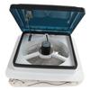 RV Roof Vent Fan 12V 360x360mm 10 Blades Dual Mode Air Inlet Outlet 4 LED Light for Camper Van Trail