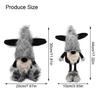 Black Dog Gnomes Figure Plush Dolls Scandinavian Swedish Tomte Puppy Figure for Animes Fan and Homes Office Decoration