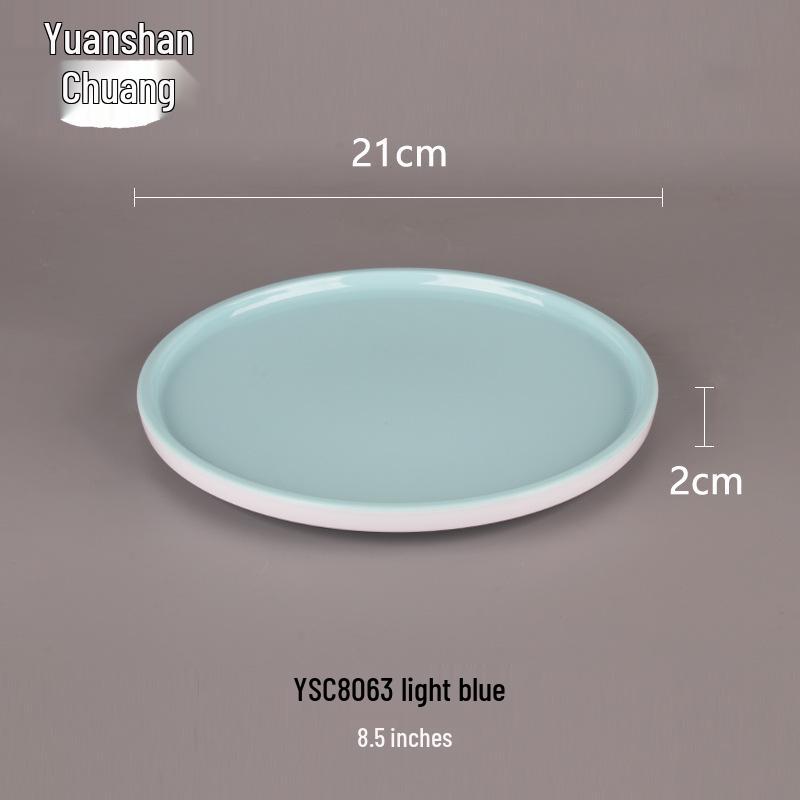 Creative Solid Color Melamine Plate – Faux Porcelain Round Tableware for Home or Hotel Use