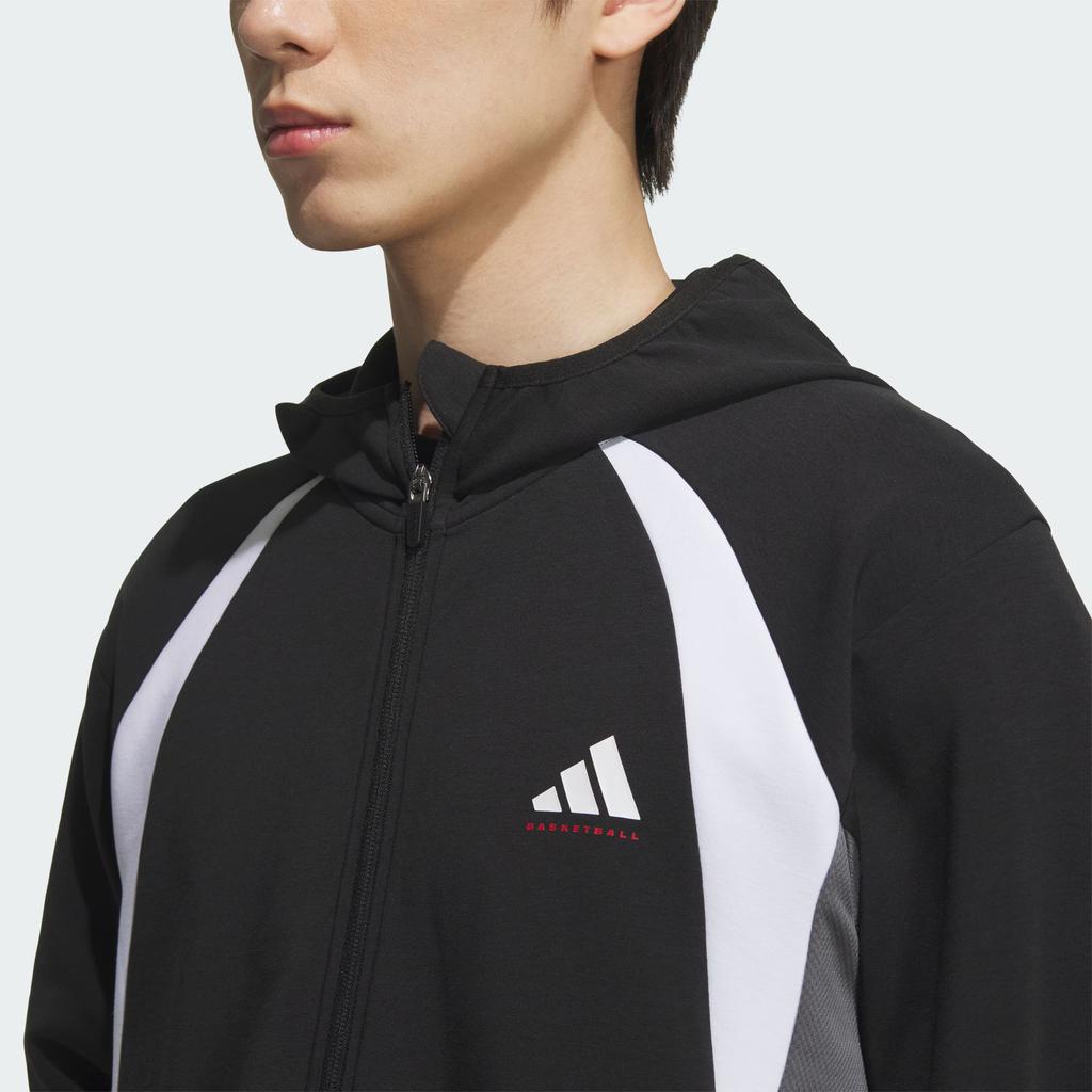 adidas Giacca Uomo Felpa con Cappuccio Vestibilità Ampia Zip Manica Lunga FW25 Giacca KC0330
