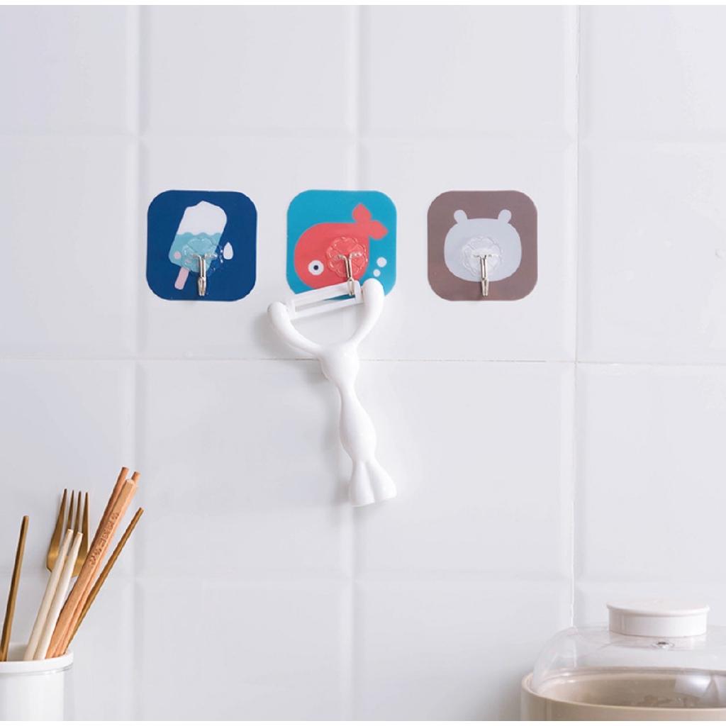 Homlly Animal Print Strong Waterproof Wall Hooks (10pcs)
