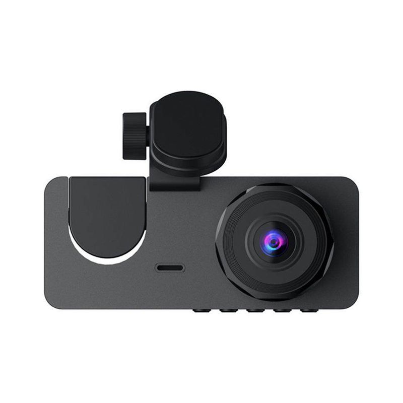 Car-Mounted 3-Camera Three-Lens Dashcam 3Dvr High-Definition Night Vision 1080 with Reversing Image