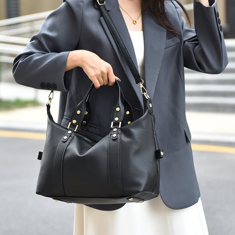 Lychee pattern Boston bag women's carry messenger bag