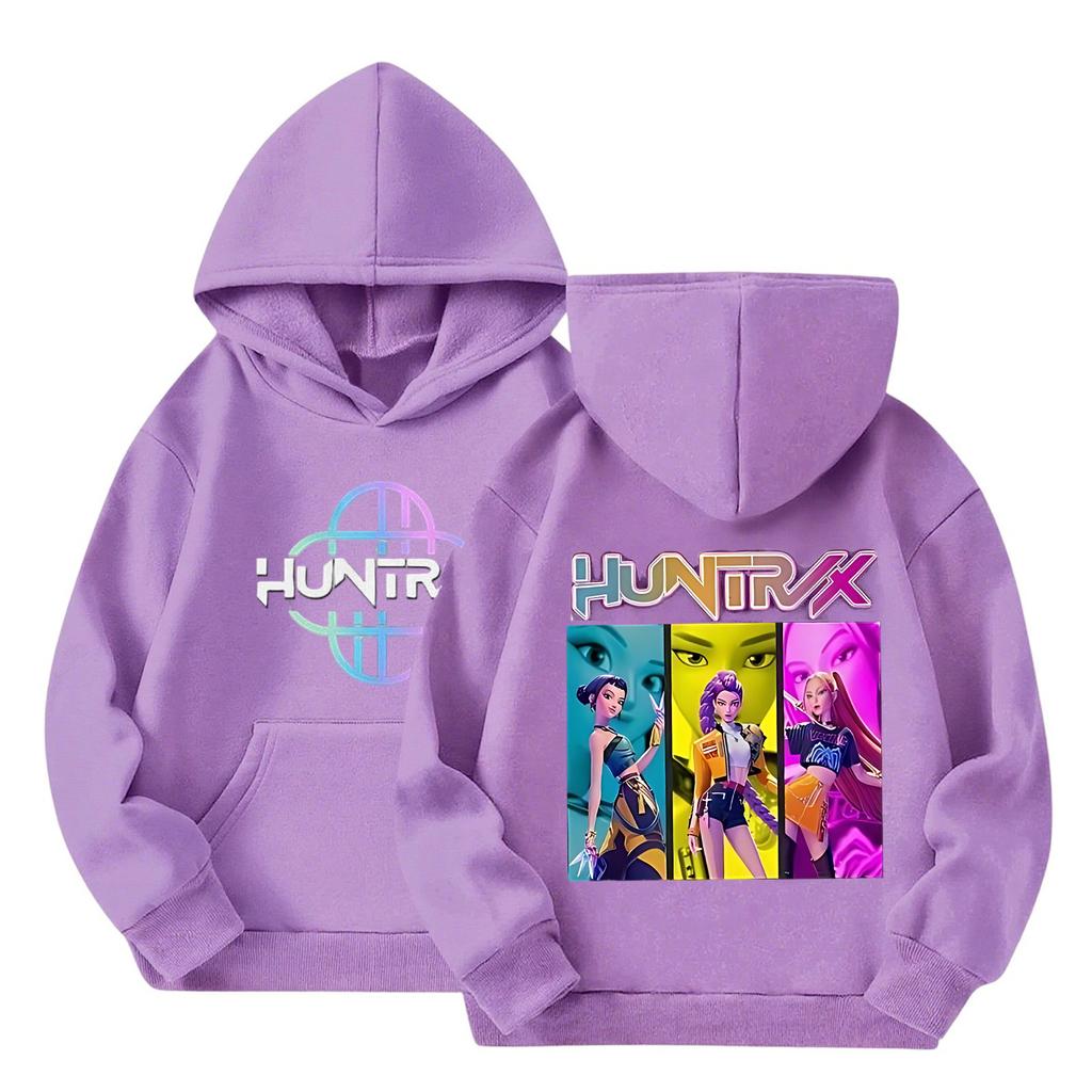 Children's Hooded Gradient Printed Long Sleeved Sweatshirt Loose Women's Sweatshirt Sweatshirt