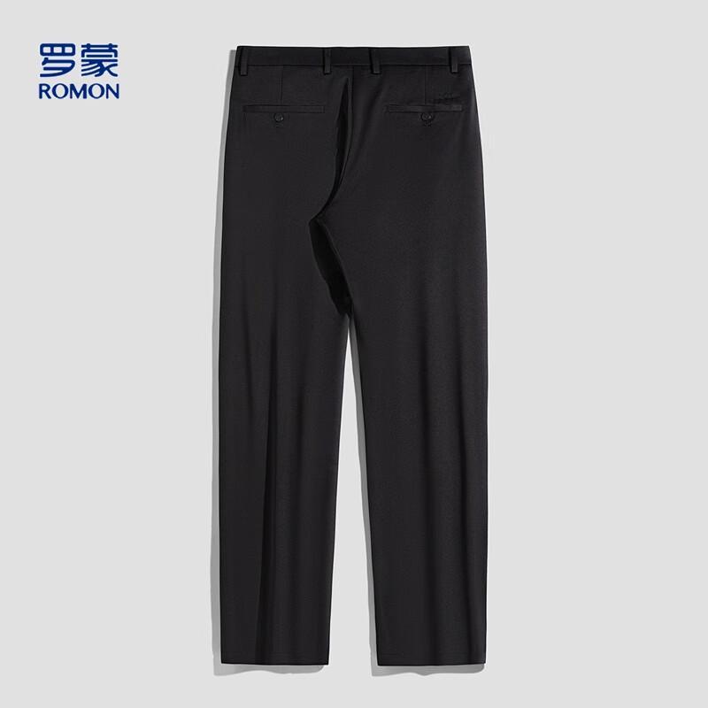 Luomeng Men's Ice Silk Silk Blend Straight-Leg Casual Trousers