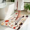 1Pcs Anti Fatigue Kitchen Rugs, Cartoon Tableware Print Waterproof Non-Slip Thick Cushioned Kitchen Mat Heavy Duty Comfort Standing Mat for Kitchen