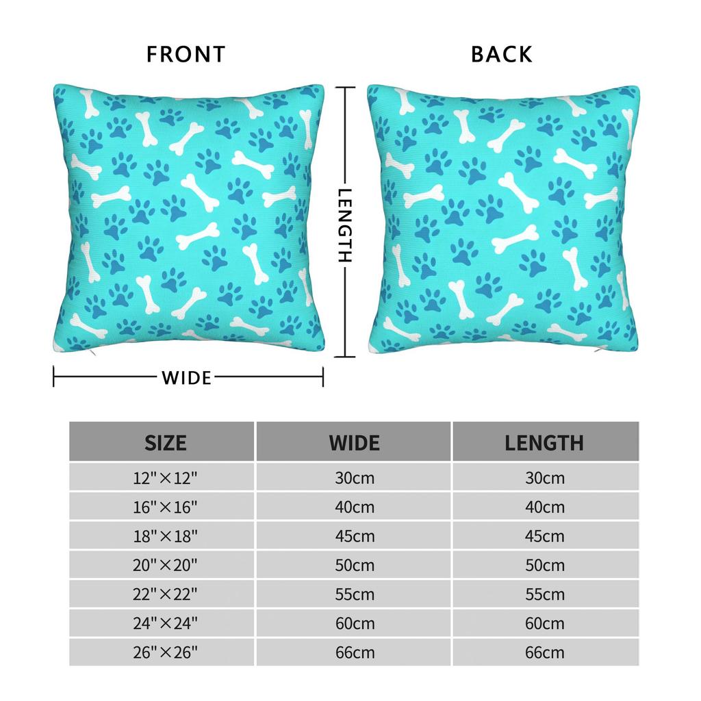Pillow Cover Dog Paw Print And Bone Morden Pillow Case For Chair Sofa Home Decor Pillowcases
