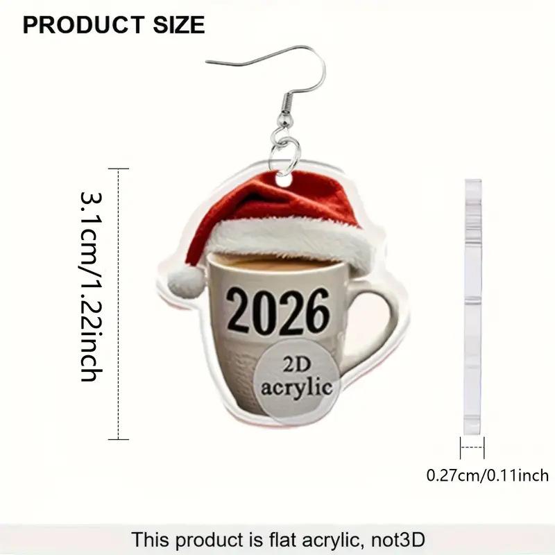 2026 Feiertagskarneval: Weihnachtsmützen-Tasse & Weinglas-Ohrringe