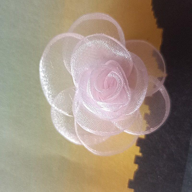 Korean Style 15-Piece Gauze Snow Fabric Flowers for DIY Clothing, Hair Clips, Jewelry Accessories