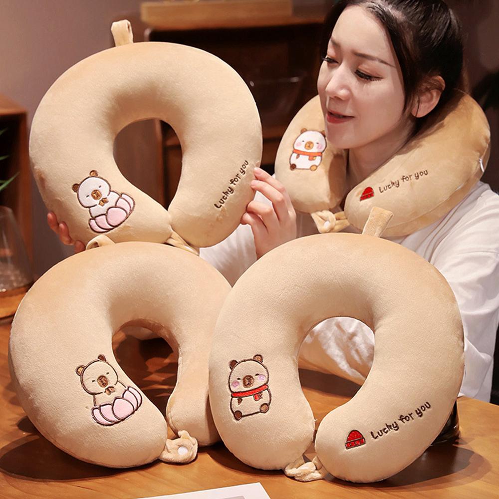 

Shape Neck Capybara U-shaped Pillow Cartoon Capybara Doll Pillow Cute Plush Pillow