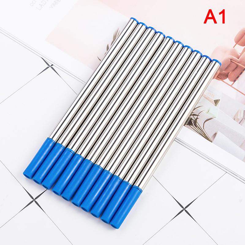 5Pcs Metal Refills 0.5Mm Blue Black Ink For Ballpoint Pens Gel Pen Replacement