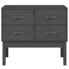 821741 vidaXL Armoire console Gris 90x40x78 cm Bois de pin solide