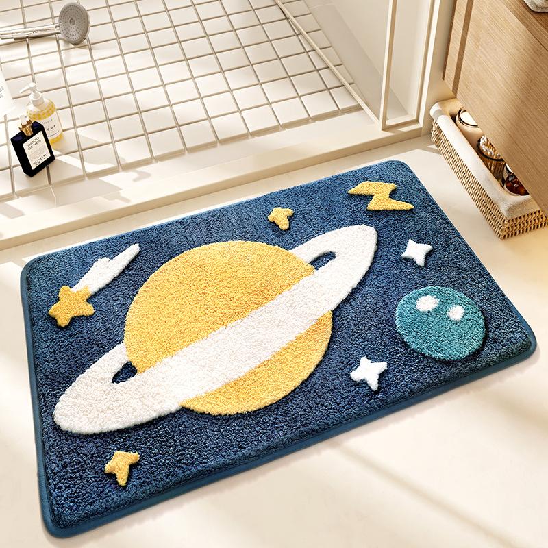 

Bath Mat - High-Density 200% Flocking Microfiber Rug with 8x Absorption & Non-Slip Grip Tech, Ultra-Plush Bathroom Carpet 40x60cm
