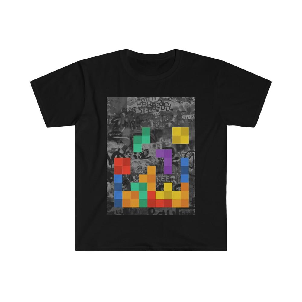 Tetris Graffiti Video Game Banksy Style Unisex Softyle T-Shirt S