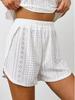 Summer Comfort Loose White Short Sleeve Pajama Set - Two-Piece Home Wear