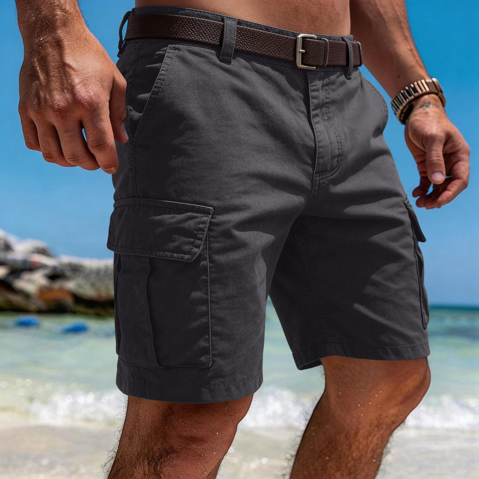 

Men s Casual Work Pants With Multiple Pockets, Summer Sport Work Pants, Short Waist Pants, Five-pocket Pants L