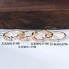 Hot Sale Gold Round White Diamond Horse Eye Full Ring Four-piece Ring Simple Niche Ring