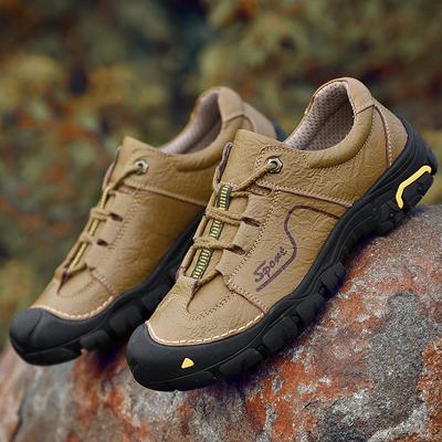 Fashion High Quality Men's Leather Sneakers Winter Outdoor Hiking Shoes For Men Low-cut Lace-up Walking Shoes Men Zapatillas De Hombre