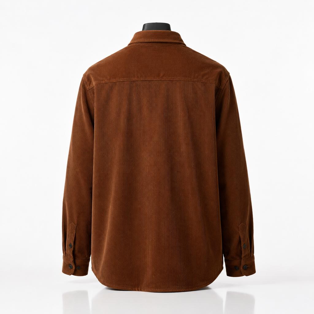 Men'S Corduroy Shirt New Spring And Autumn Loose Fit Versatile Long Sleeve Shirt Casual Workwear Top Jacket