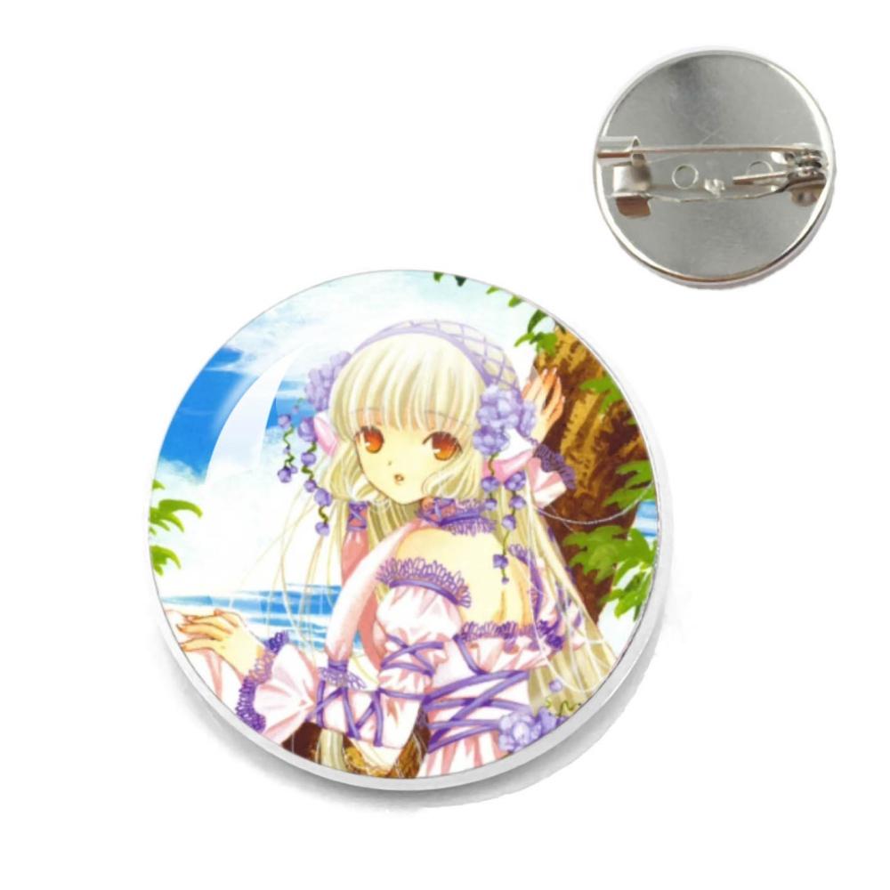 Anime Chobits Pin Metal Brooches Cute Collar Lapel Pin  Chi Cute Creative Funny Cartoon Badge Brooch Hat Lover Jewelry Gift
