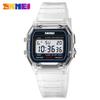 SKMEI 2056 LED Men Sport Square Mirror Face Silicone Women Digital Wristwatch Electronic Alarm Clock Reloj Hombre Unisex Watches