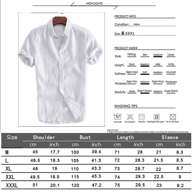 Luxury Men's Short Sleeve Linen T-shirt For Daily Wear In Casual Loose Fit