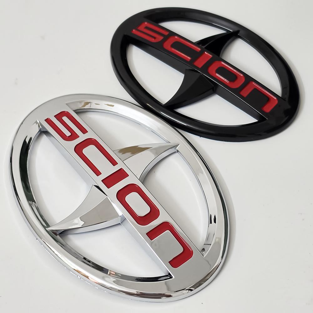 3D Chrome Scion Car Emblem Badge Sticker Front Grille Rear Trunk Decal for Toyota Scion XB TC FR-S IM IA Exterior Replacement