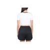 Adidas Originals Logo Print Contrast Three-Stripe Crop Short Sleeve T-Shirt Women Tops White IP0662