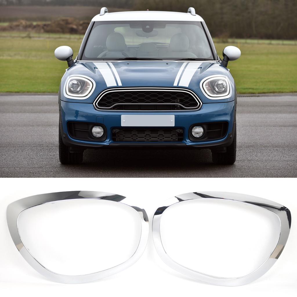 New 2Pcs Car Headlight Trim Left and Right Headlight Frame Bezel Surround Cover for BMW Mini F60 F61 2017-2025 Car Accessories