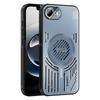 For iPhone 16e Magnetic Case Aluminium Alloy+PC+TPU Hollow Heat Dissipation Phone Cover