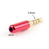 1 unidad 3,5 mm 4 polos Chapado en oro Conector Enchufe Jack de Audio para Soldar para Auriculares